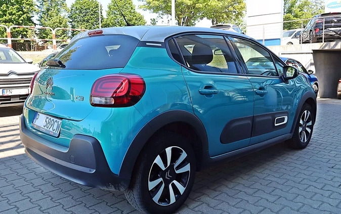 Citroen C3 cena 59900 przebieg: 32700, rok produkcji 2021 z Olesno małe 106